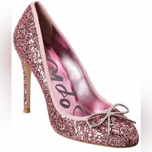 Sophia Webster Pirouette Ballet Pink Glitter Pumps